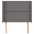 Tête de lit avec oreilles Gris 83x16x118/128 cm Similicuir