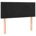 cadre de lit avec matelas et LED Noir 90x200 cm