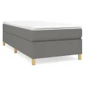 cadre de lit Gris foncé 90x190 cm Tissu