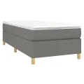 cadre de lit Gris foncé 90x190 cm Tissu