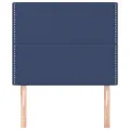 Têtes de lit 2 pcs Bleu 100x5x78/88 cm Tissu
