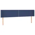 Tête de lit avec oreilles Bleu 203x16x78/88 cm Tissu