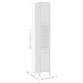 Ensemble de meubles de salle de bain 4 pcs Blanc Aggloméré