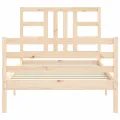 Cadre de lit avec tête de lit 90x200 cm bois massif