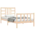 Cadre de lit avec tête de lit 90x190 cm bois massif