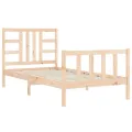 Cadre de lit avec tête de lit 90x190 cm bois massif