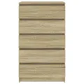 Commode Chêne sonoma 60x36x103 cm Bois d'ingénierie