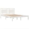 Cadre de lit Blanc Bois massif 200x200 cm