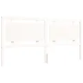 Cadre de lit avec tête de lit blanc 200x200 cm bois massif