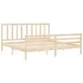 Cadre de lit avec tête de lit 200x200 cm bois massif