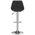 Tabourets de bar lot de 2 noir et blanc similicuir