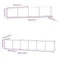 Ensemble de meubles TV 5 pcs Blanc Bois d'ingénierie