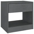 Tables de chevet 2 pcs Gris 40x31x40 cm Bois de pin massif