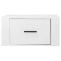 Tables de chevet murales 2 pcs Blanc brillant 50x36x25 cm