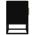 Meuble TV noir 105x30x45 cm bois d'ingénierie et fer