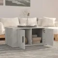 Table basse Gris béton 80x50x36 cm Bois d'ingénierie