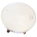 Table basse Bois de récupération massif 60 x 45 cm Blanc