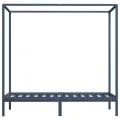 Cadre de lit à baldaquin Gris Bois de pin massif 100 x 200 cm