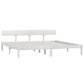 Cadre de lit Blanc Bois de pin massif 200x200 cm