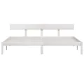 Cadre de lit Blanc Bois de pin massif 200x200 cm