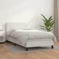 cadre de lit avec matelas Blanc 90x190 cm Similicuir