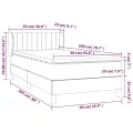 cadre de lit avec matelas Noir 90x200 cm Velours
