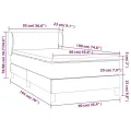 cadre de lit avec matelas Blanc 90x190 cm Similicuir