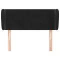 Tête de lit avec oreilles Noir 93x23x78/88 cm Velours
