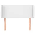 Tête de lit avec oreilles Blanc 93x16x78/88 cm Similicuir