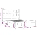 Cadre de lit Blanc Bois de pin massif 120x200 cm