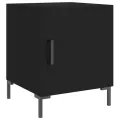 Tables de chevet 2 pcs noir 40x40x50 cm bois d’ingénierie