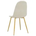 Chaises à manger lot de 2 crème velours