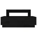 Table basse Noir 80x55x40,5 cm Bois massif de pin