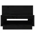 Table basse Noir 80x55x40,5 cm Bois massif de pin