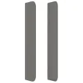 Tête de lit avec oreilles Gris foncé 203x16x118/128 cm Tissu