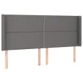 Tête de lit à LED Gris 163x16x118/128 cm Similicuir
