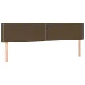 Têtes de lit 2 pcs Marron Foncé 90x5x78/88 cm Tissu