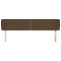 Tête de lit avec oreilles Marron foncé 183x23x78/88 cm Tissu