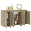 Buffet chêne sonoma 120x41x75 cm bois d'ingénierie