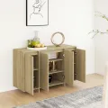 Buffet chêne sonoma 120x41x75 cm bois d'ingénierie