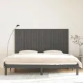 Tête de lit murale Gris 204x3x110 cm Bois massif de pin