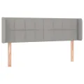 Tête de lit avec oreilles Gris clair 147x16x78/88 cm Tissu
