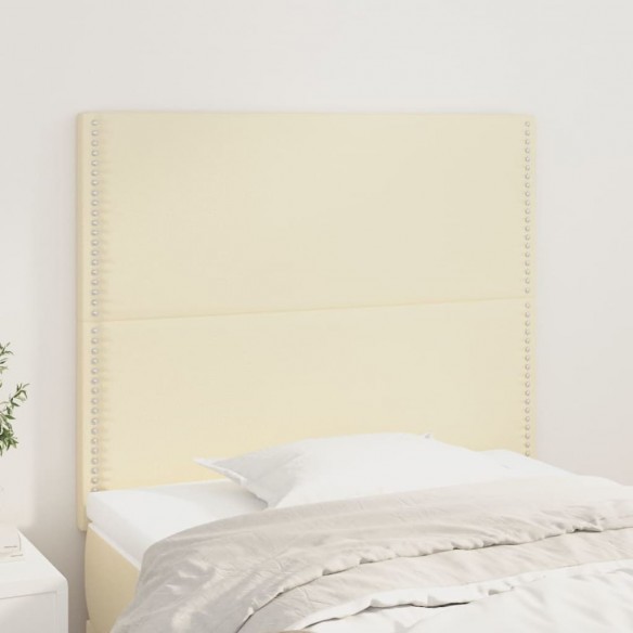 Têtes de lit 2 pcs Crème 90x5x78/88 cm Similicuir