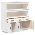 Buffet haut Blanc 100x40x108,5 cm Bois massif de pin