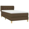 cadre de lit avec matelas Marron foncé 80x200 cm