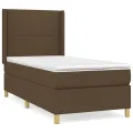 cadre de lit avec matelas Marron foncé 80x200 cm