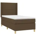 cadre de lit avec matelas Marron foncé 80x200 cm