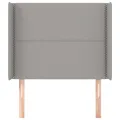Tête de lit avec oreilles Gris clair 103x16x118/128 cm Tissu