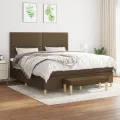 cadre de lit avec matelas Marron foncé 180x200 cm