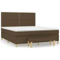 cadre de lit avec matelas Marron foncé 180x200 cm